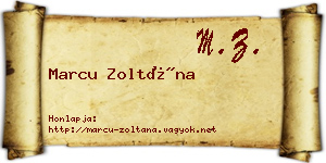 Marcu Zoltána névjegykártya